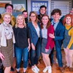 Jenna Fischer Instagram - We had a blast surprising the cast of @theofficemusical last night. I’ve wanted to see this show ever since I walked by their poster in 2018. They did not disappoint!! So fun and funny…the cast is incredible. Tons of details and inside jokes to celebrate the show…including a whole number dedicated to Dinner Party - yes! And, there is a Ryan/Kelly/Michael number that is not to be missed. Thank you for having us. What a great final stop on our book launch week in NYC. (We gave everyone in the cast and audience a signed copy of the book to celebrate!) Great show!!