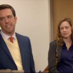 Jenna Fischer Instagram - Uh oh, Pam has a case of the “definitelys”! In today’s episode of @officeladiespod we are breaking down Koi Pond. Written by @warrenkl and @halstedsullivan and Directed by @reggiehudlin this episode features a bigger belly bump for Pam and a massive belly flop by Michael. Thank you Warren and Halsted for sharing the real-life story that inspired this episode and @mostfunsam for sound designing their story! Link in bio!