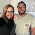 Jenna Fischer Instagram - Dream day getting to meet one of my baking mentors @artisanbryan and chat all about St. Louis style pizza and all things food and baking on his new podcast #theflakybiscuit But wait, there’s more! He also re-created the pizza of my childhood for me during the show…AMAZING. I had the best time. Check it out @flakybiscuitmedia and @iheartpodcast #shondalandaudio