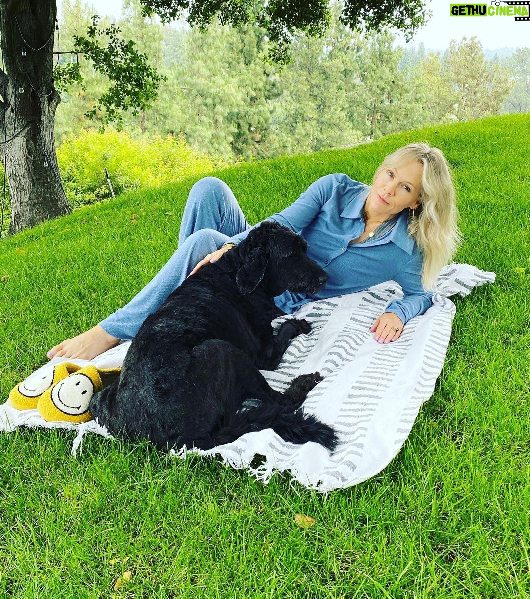 Jennie Garth Instagram - It’s normal that I just want to stay home with my dog right? 🐶❤️ #monday