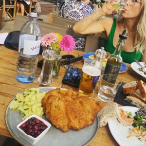Jennie Garth Instagram - Berlin Day 2 
Dave and I love to travel. It brings us together in a way like none other. We spend the days wandering. No plan. No distractions. No expectations. No one I’d rather get lost with than you babe❤️. 1) I live for lakes  2) I googled ‘places to eat on a lake’ which led us to a deserted dock with a rusty bell hanging in a tree. I clanged it of course. This boat came for us, and we just got on it! 3) Dave ate some meat things on a private island. I ate some non-meat things. 4) We took the boat back to shore. 5) We have an extensive collection of long arm selfies from wherever we end up. 6) Porsche in Berlin.  7) Quiet lake side moments like this are good for the soul. 8) The deserted dock. 9) German architecture is gorgeous. 10) Hours of drives like this…no idea where we are headed next! 
#travel #love