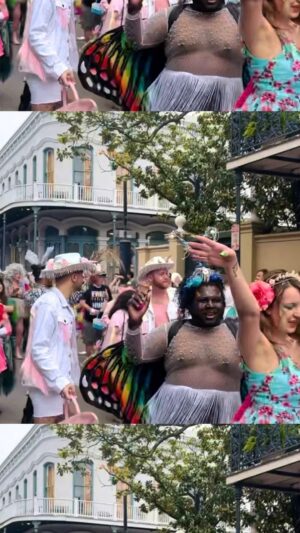 Jennifer Coolidge Instagram - Just another reason to love my favorite hangout, New Orleans !! ❤️💕❤️💕❤️ #FrenchQuarterEasterParade 🥚🐰💐💋🐣👒❤️💕❤️💕 xoxoxo