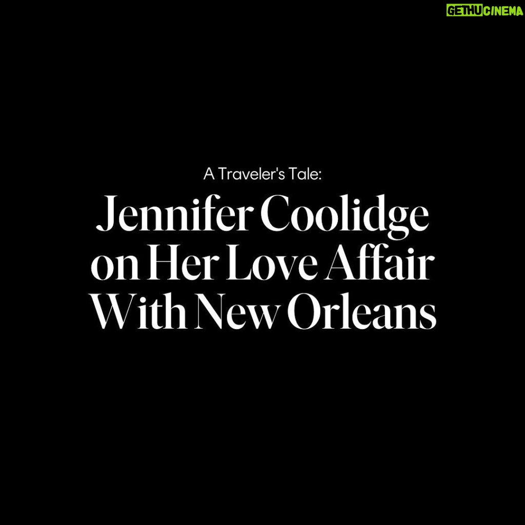 Jennifer Coolidge Instagram - Actor @TheOfficialJenCoolidge on a memorable New Orleans New Year’s Eve: "I fell in love with New Year's Eve a decade ago, when a few girlfriends and I spontaneously went to a place called the Commander's Palace in New Orleans. I've never been a big New Year's person—I always find that it's sort of hit-or-miss. This celebration was looking the same, especially since all the restaurants around were full. But then I got a random phone call that someone had canceled their reservation and to come by right away. We had fun drinking wine and enjoying Creole-inspired hors d'oeuvres, but what I'll never forget is what happened right after we left. Some guy was handing out these massive bunches of silver balloons, big enough that it almost felt like they could lift us. We tied them to the handlebars of our bicycles and found ourselves, at two in the morning, riding down a street in the Garden District—past grand historic mansions with ornate iron railings and extraordinary gardens—with these giant bunches of balloons bobbing in the wind. It was a completely unplanned experience that felt like a scene in a movie: a moment of bliss that I wish everyone could have. And that's what New Orleans is all about, which is why I ended up buying a home there—you can not have a plan and end up doing something really interesting and fun. I've had nights where a wedding party took over the bar I was at during a rainstorm and we all ended up dancing, soaking wet and among strangers, into the night together. Or where a random man started playing the piano at a lounge and another lady started singing and it wound up being some of the best music I've ever heard. I mean, look—I don't know a lot of cities where I would rather be out on my bike on New Year's Eve than at a fabulous party.” —As told to @scott.bay Don’t miss Jennifer Coolidge starring in season 2 of @TheWhiteLotus, premiering Oct 30 on @HBO New Orleans, Louisiana