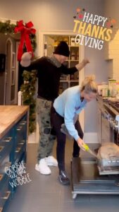 Jenny McCarthy-Wahlberg Instagram - Not sure which one of us is the turkey. Never a boring moment at the Wahlberg’s. Hope you and your family have an amazing Thanksgiving! #happythanksgivingday #family #love #grateful #marriage