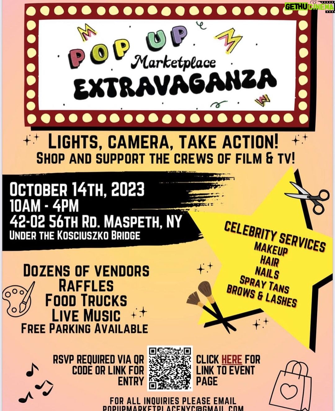 Jenny McCarthy-Wahlberg Instagram - To my #NYC and #Jersey friends. Hope you can stop by tomorrow. My sister @makeupjojo put together a pretty cool pop up extravaganza on Saturday Oct 14th from 10-4 pm. Address is on poster. Whoop whoop! Hope you can make it. 🍕❤️💃