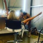 Jenny McCarthy-Wahlberg Instagram - BTS of @skims shoot. @beautybyangee being one brave makeup artist 🤣❤️ #makeupartist #beauty #skims @scottkinghair