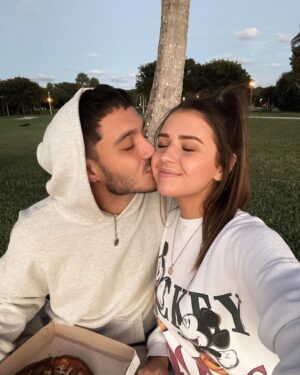 Jess Conte Instagram - we just posted a video of me telling gabriel i’m pregnant so i thought i’d post these photos too 🥲🥰 this was the day we found out! we were so shocked and excited and confused at what to do next so we went and got pizza and watched the sunset 😂 such a sweet day 💛