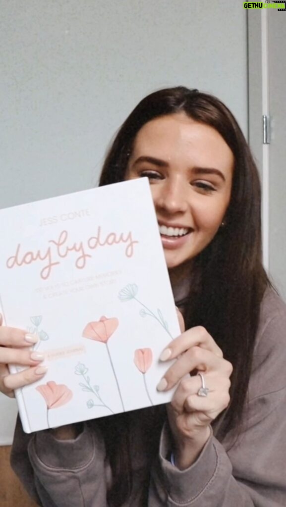 Jess Conte Instagram - as a lifelong lover of journals - i’m so excited to announce i created my dream guided journal!!!! meet Day By Day: 100 Ways To Capture Memories & Create Your Own Story 🥲💛 it’s out for preorder now, the link is in my bio! head to my stories for a more in depth explanation 🤭