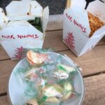 Jessica Barden Instagram - Tonight we are featuring @jamiepatricof favourite New York style Sichuan joint @genghiscohenla . I come here for the fried rice and all things shrimp, I also love their green beans, very crunchy and fresh! But of course everything is good and when it’s not covid time you can come here and get cocktails, listen to live music and just be a part of civilisation and share a space with strangers who all deep down have the same fears and dreams as you. Yay real life! The pink and black tiles of @genghiscohenla are an iconic sight as you drive around West Hollywood, you have probably driven past this place everyday! We ordered through @caviar which is why i am not masked up this time, just wanted to get a picture of the very pleasing pink and black tiles for you and document me wearing sunglasses that shockingly are not @gucci 😱 but in the past have used any of the well known take out apps and also called in to them directly! It’s a really great spot! Genghis Cohen