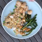 Jessica Barden Instagram - Tonight we are featuring @jamiepatricof favourite New York style Sichuan joint @genghiscohenla . I come here for the fried rice and all things shrimp, I also love their green beans, very crunchy and fresh! But of course everything is good and when it’s not covid time you can come here and get cocktails, listen to live music and just be a part of civilisation and share a space with strangers who all deep down have the same fears and dreams as you. Yay real life! The pink and black tiles of @genghiscohenla are an iconic sight as you drive around West Hollywood, you have probably driven past this place everyday! We ordered through @caviar which is why i am not masked up this time, just wanted to get a picture of the very pleasing pink and black tiles for you and document me wearing sunglasses that shockingly are not @gucci 😱 but in the past have used any of the well known take out apps and also called in to them directly! It’s a really great spot! Genghis Cohen