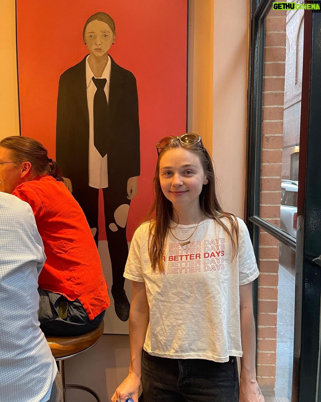 Jessica Barden Instagram - Me with me (guys this is literally a painting of me when I was 16) Bocca di Lupo