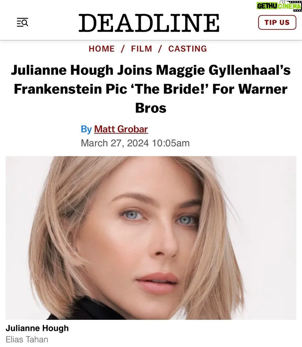 Julianne Hough Instagram - I could not be more thrilled about joining this spectacular cast alongside the exceptional writer and director @mgyllenhaal - you all are not ready for this magic⦠WOW! š¤©