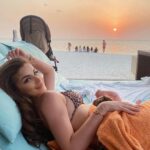 Kamila Tir-Abdelali Instagram – Last sunset in Maldives with my boys 🧡 Ayada Maldives