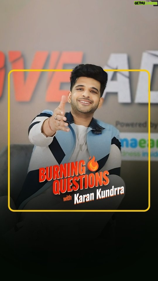 Karan Kundrra Instagram - Here's @kkundrra firing answers to your Burning Questions about his show Love Adhura that will leave you wanting for more 🔥💛 Catch the full interview on IMDb's YouTube Channel (Link in bio 📍) 🎬 Love Adhura | Amazon miniTV