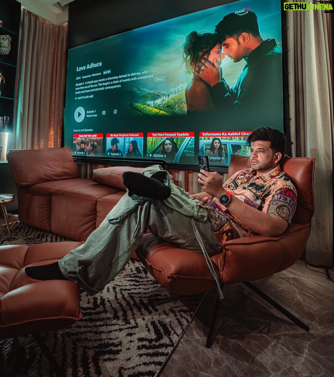 Karan Kundrra Instagram - how are you spending your evening?? Take a cue ;) #LoveAdhura STREAMING NOW!!! on @amazonminitv oh and thank you for the love ❤️