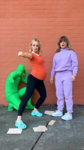 Kelli Erdmann Instagram - Okay fine it wasn’t actually the baby 😝 @kausha_campbell 🥊 inspired by @brandonsoohoo #behindthescenes #bts #happykelli #pregnant #pregnancy #happybaby