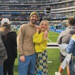 Kelli Erdmann Instagram - Thanks @toyotasocal for inviting us to the @chargers game!! Taylor wasn’t there but we had so much fun!! 😝 #ad #chargers SoFi Stadium