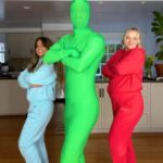 Kelli Erdmann Instagram - He’d only dance with us if “he was the star this time” 😝 dc: @icm_triplets #sweatysisters #greenman #dance