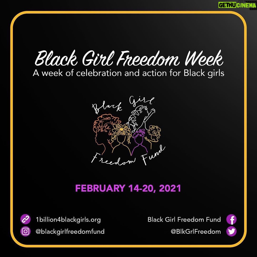 Kelly McCreary Instagram - ☀️ It is a GOOD morning indeed! Y’all know I love to uplift Black women and girls all day every day, so you can imagine how much I’ve been looking forward to this... Today @blackgirlfreedomfund kicks off #BlackGirlFreedomWeek!! Today begins a week-long celebration of Black girls* (*Black cis and trans girls, Black gender expansive youth, and Black femmes) and what is possible when we invest abundantly in their dreams, their power, and their leadership, and work together to co-create a future where they are safe, free, and thriving. The team at @blackgirlfreedomfund chose this week during Black History Month in honor of Toni Morrison and Audre Lorde’s birthdays. There are lots of ways to participate in the week’s events by either watching on our website or their Facebook, Twitter or Instagram page. SWIPE for all handles and some upcoming event details and join us!!! Today’s conversations feature the brilliant, inspiring voices of the multi-talented @rashidajones, Congresswoman @ayannapressley, activist @naomiwadler, and Grantmakers for Girls of Color Founder @monique.w.morris! More from BGFF: 🎨 We'd love for you to share your ideas, stories and art inspired by this week's themes of freedom, safety, justice, joy, wellness and dreams. Make sure to tag us and include #BlackGirlFreedomWeek in your post so we can uplift it! ⠀ ⠀ ✨When you donate to the Black Girl Freedom Fund, you are supporting work that advances the well being of Black girls and their families, including work that centers and advances the power of Black girls through organizing, asset mapping, capacity-building, legal advocacy, and narrative work that seeks to shift structural violence enacted against Black girls. Join us at 1billion4blackgirls.org (or tap the link in our bio!) #1bilion4blackgirls #blackgirljoy #blackgirlmagic #blackgirlfreedom #wellness #justice #creativity #art #freedom #safety #dreams #activism #blackhistorymonth