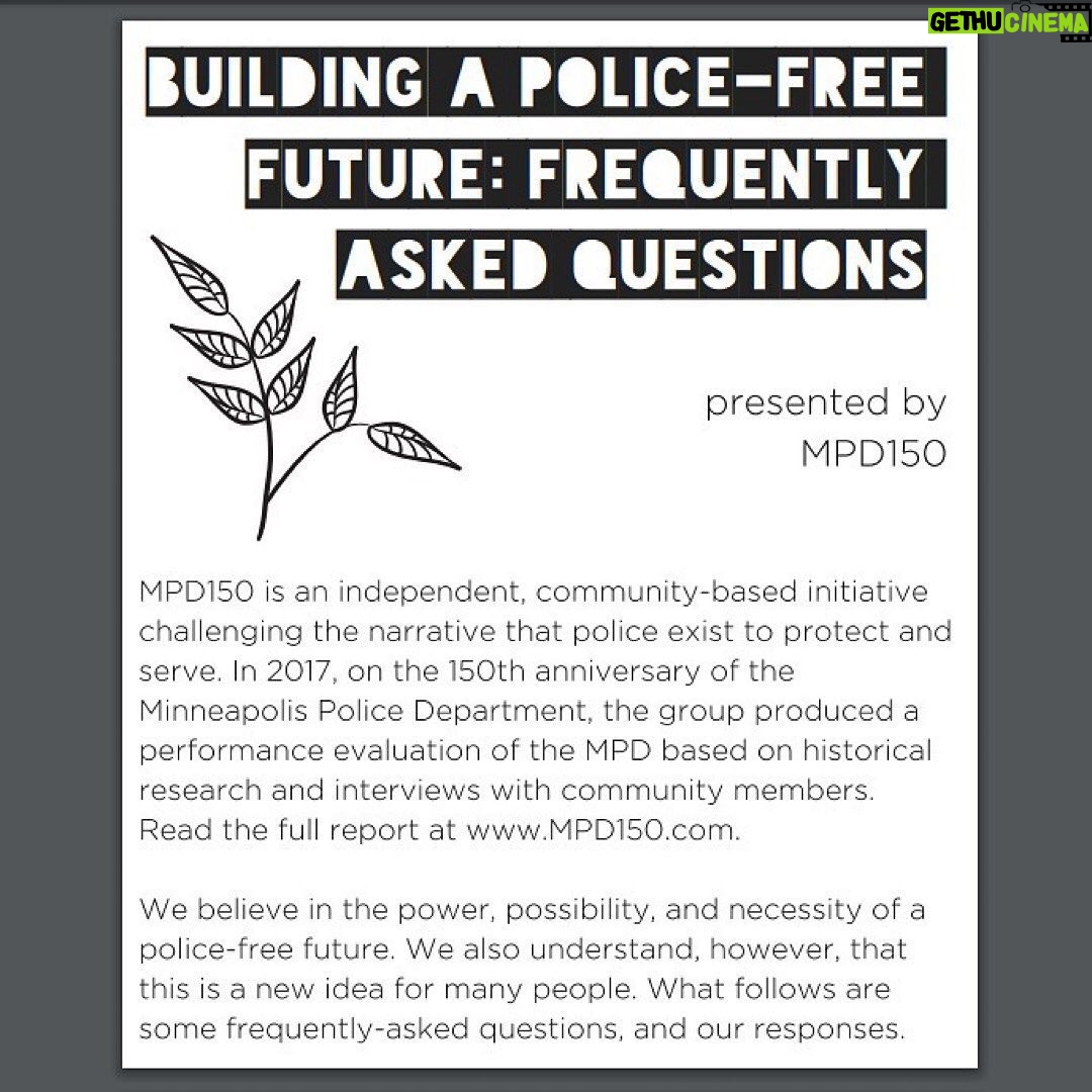 Kelly McCreary Instagram - For those who are curious about what it means to #defundthepolice, here is an excellent explainer by @mpd_150 . Please take the time to read all the way through before posting reactions in the comments. This is about strengthening communities and keeping people safe. 🙏🏾