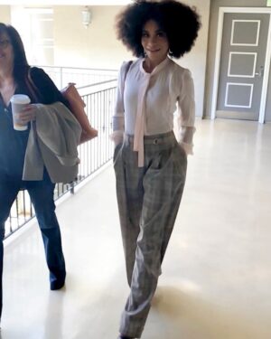 Kelly McCreary Instagram - How you feel when you’re on your way to share the mic with [swipe] @iamginatorres @dianexguerrero @stephaniebeatriz and @sarahshahi to discuss “Redefining Stereotypes: Diversity and Representation in Hollywood,” on a panel moderated by UCLA’s Teri Schwartz, at the @wrapwomen #PowerWomenSummit. We shared our experiences navigating this entertainment industry space as women of color. There is something so empowering about taking these conversations out of our living rooms and group chats and sharing them in a public forum, where we find even more support, allyship and co-conspirators, and can continue to build coalitions to make systemic change. Thank you @thewrap for bringing us together! (🎥: by @marjthestylist who has so many talents it’s not even fair)
