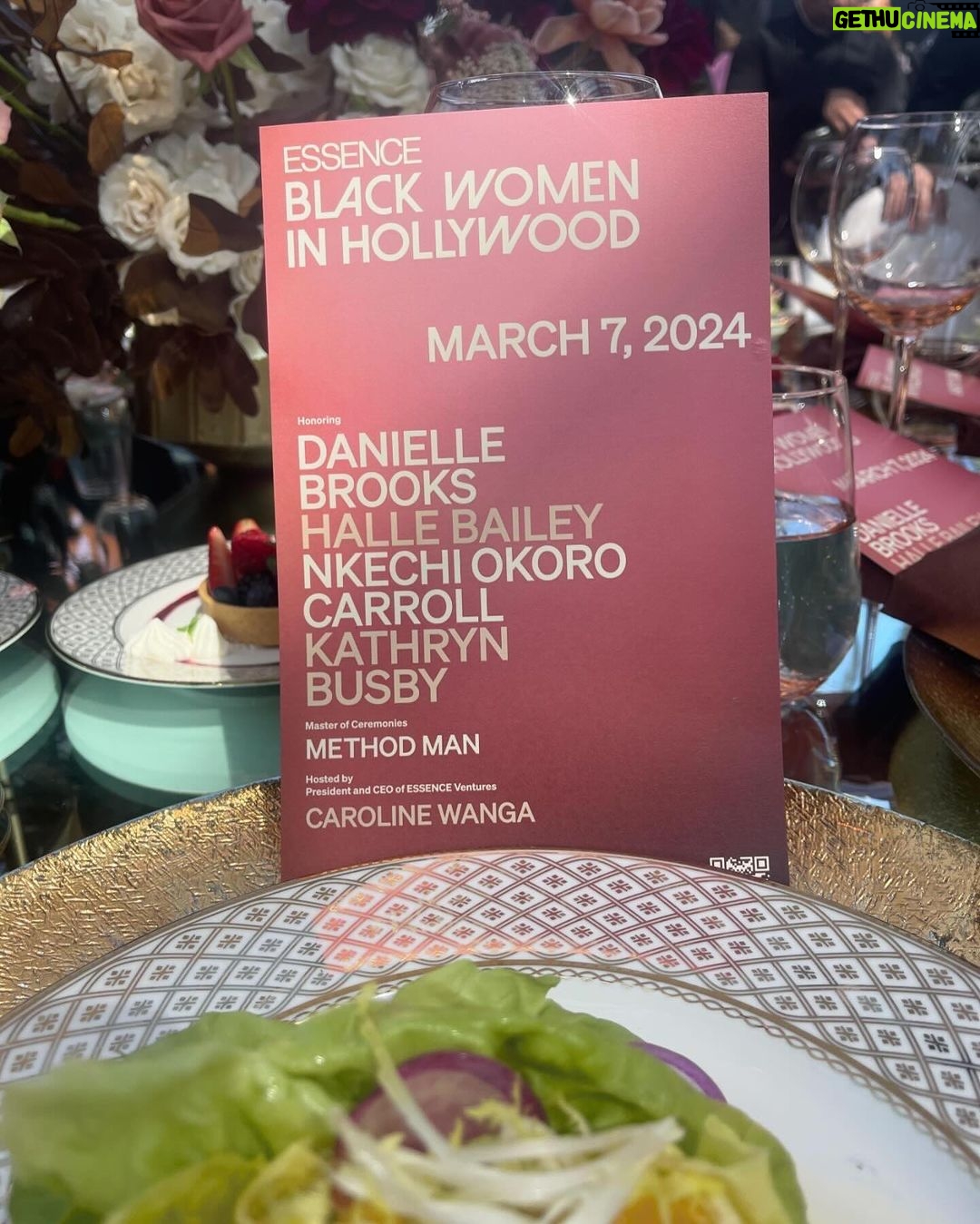 Kelly McCreary Instagram - Essence #BlackWomenInHollywood is always an affair to remember! I ran into more friends and women I admire and/or stan than I can count, and snagged just a few selfies (swipe to the end)… This year, among the stellar honorees recognized for their talents and accomplishments was my friend @busbykat. In her role as President of Original Programming at Starz she is a towering champion of our stories (just see pic #2), and she’s been about that work of creating space for us for her whole career. Everyone in the room yesterday got to experience the warm and uplifting spirit that makes her so special; her passion and joy transformed the space! Busby, I am so grateful I got to witness you receiving the flowers you so richly deserve. Love you, Queen! Thank you to @marjthestylist @bobbierileybeauty and @andriamichellebush for being the glam team of my dreams as always. Felt powerful, sexy and so much like myself. Love y’all!