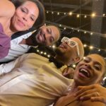 Kelly McCreary Instagram - WE HAD A TIME! A joyful, romantic, fabulous, glamorous, emotional, unforgettable time! I just love the way weddings bring folks together in love and community, and make everybody weep in unison. @jjbioh and @austinsmithsolo thank you bringing us together to celebrate your love! We lift you in light and hold you there! #shesyourqueentobioh cc: @andriamichellebush @delinamedhin @geobrianhmu 💙💙💙💙