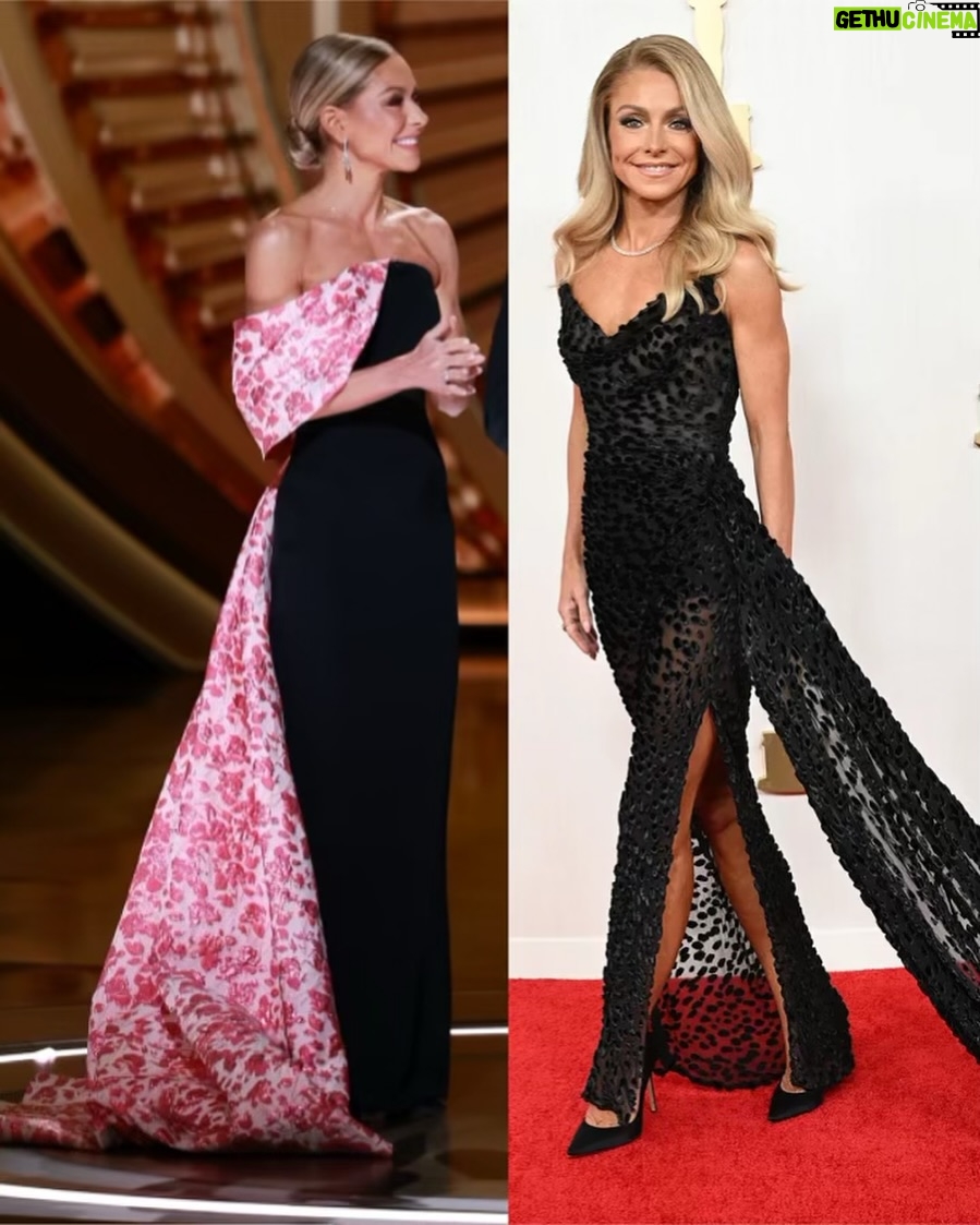 Kelly Ripa Instagram - By day and by night #Oscars glam. Thank you @christiansiriano and @jasonwu for the fantasy fashion ✨ @kristoferbuckle @ryantrygstadhair @audreyslaternyc Dolby Theatre, Hollywood