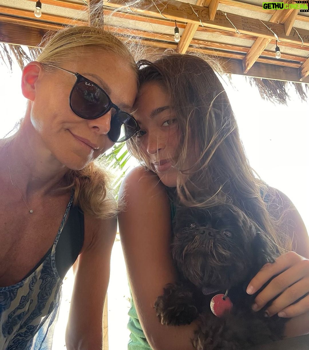 Kelly Ripa Instagram - Enjoying #NationalDogDay with Lola and Lena in the dog days of summer. 📸: Chewie