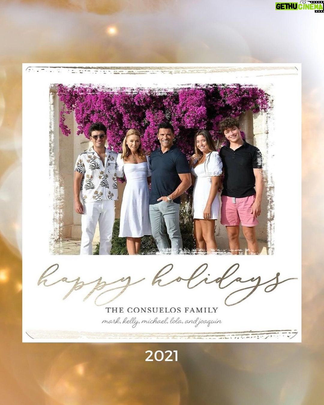 Kelly Ripa Instagram - The past 5 years of Christmas cards. Time flies 😩 Posting this year’s this weekend.