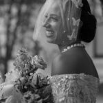 Kiana Madeira Instagram - My custom veil and pearl necklace from @taniamarasbridal was everything 🥺 The final detail to complete my ceremony look 🦋