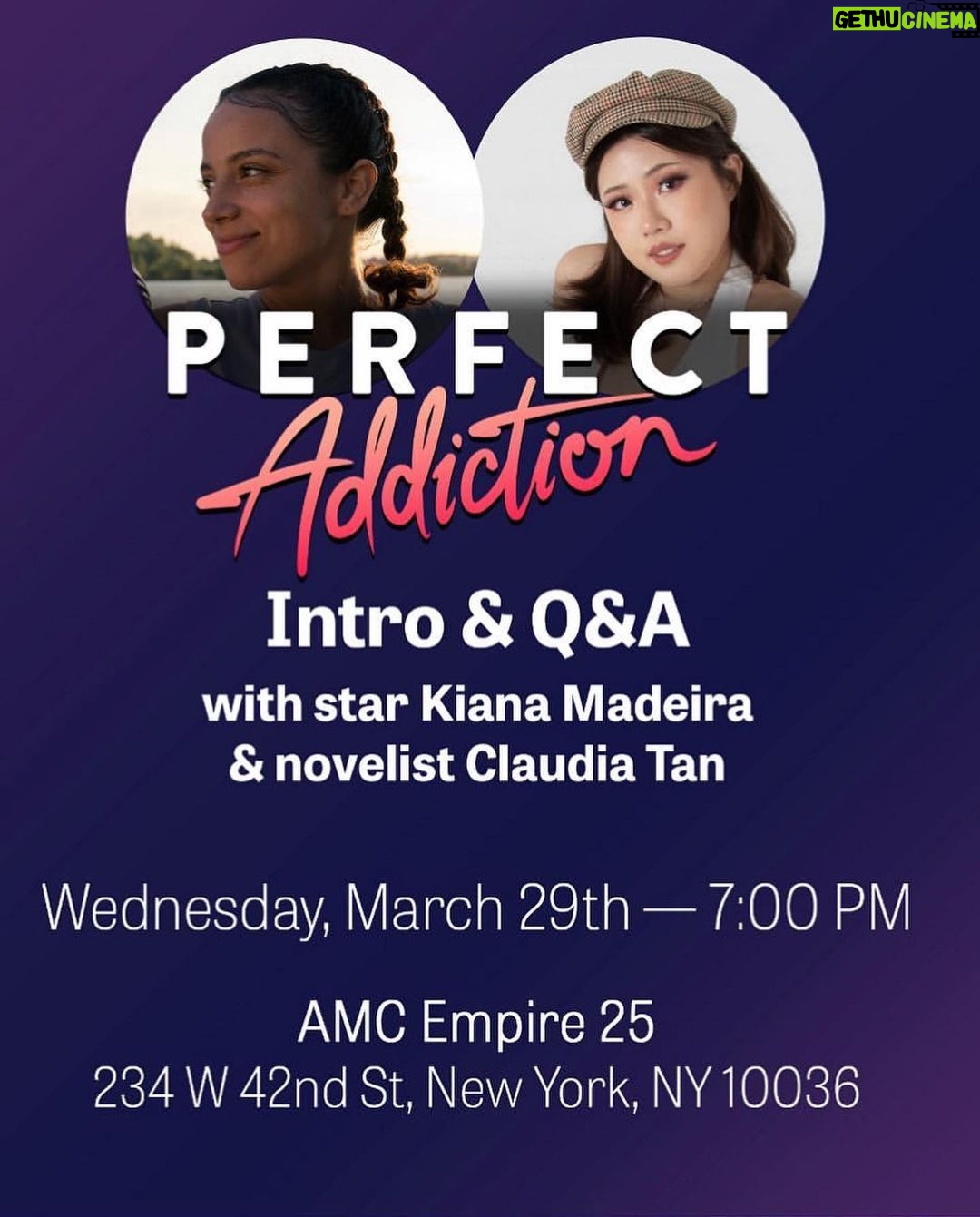 Kiana Madeira Instagram - Want to see my new haircut in person? ππ Get tickets to join @claudiaaatan and I at the NYC screening and Q&A of Perfect Addiction! March 29th. Details are in the last slide and the link to tickets is in my bio π