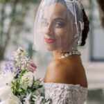 Kiana Madeira Instagram - My custom veil and pearl necklace from @taniamarasbridal was everything 🥺 The final detail to complete my ceremony look 🦋