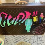 Kid Cudi Instagram - Last year, @louisvuitton made this special 1 of 1 trunk just for me, hand painted with truly amazing detail. These moments are special times in my life I'll always cherish, and I'll never forget my friend and the memories we shared. Love and miss you Virg 💕✨🙏🏾 #virgilforever🖤🕊