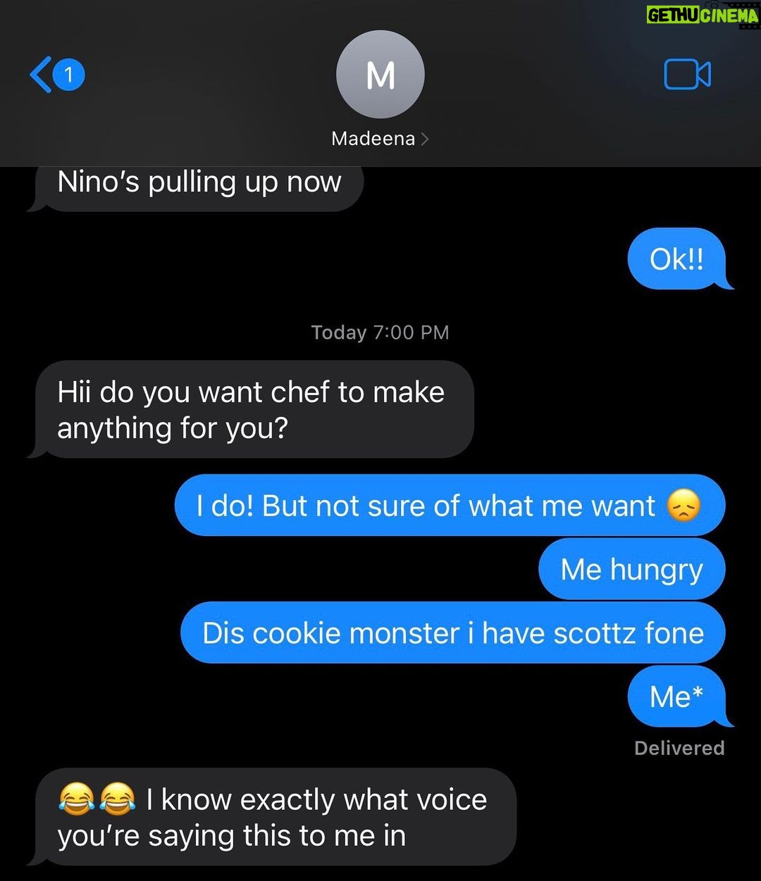 Kid Cudi Instagram - Just a reg convo w my assistant Madeens 🤣