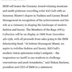 Kid Cudi Instagram - Life is trippy sometimes. To be getting an honorary masters is truly one of the greatest honors, and I am so so thankful to Istituto Marangoni Miami for recognizing me and making me feel seen. I love u and cant wait to celebrate this mega moment with u all!! 🙏🏾💕 @istitutomarangoni_miami