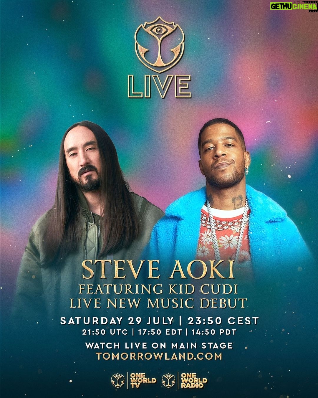 Kid Cudi Instagram - Announcing my good friend, the great and powerful @kidcudi will be joining me on the main stage to drop our brand new song and the remix that set it all off. Tomorrow @tomorrowland