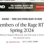 Kid Cudi Instagram - WWD MOTR SS24 REVIEW ‼️ Love to WWD for showing the new guy some love and support 🙏🏾💕 Link in bio