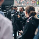 Kid Cudi Instagram - 🙏🏾💕✌🏾 Such a blessing seeing my guy do his thing today. Lewis, U are a very special human, it was truly an honor. Congrats on an epic race my friend. Looks like im hooked, ima have to start watchin more races. Gotta support u brother, the love is mutual. Thank u for takin care of us man!! Enjoy that MOTR pack!! @mercedesamgf1 @lewishamilton