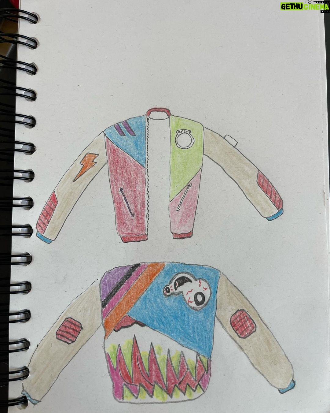Kid Cudi Instagram - MOTR FALL 2024 MONSTER WITHIN VARSITY From the mind, from a sketch, to the world. (Sketch by Artistic Director Scott Ramon Seguro Mescudi)