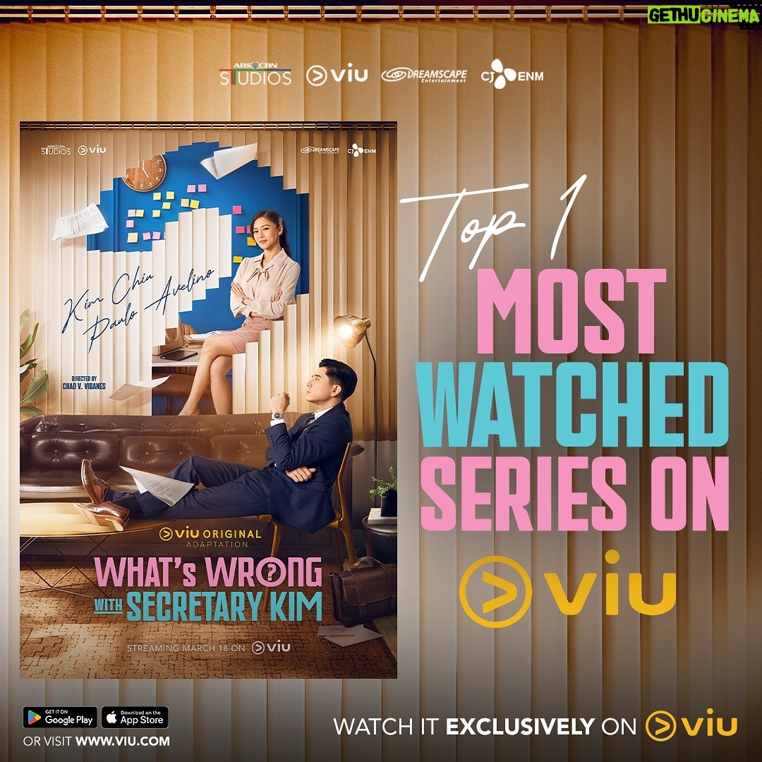 Kim Chiu Instagram - This is what we call the #KimPau effect! π #ViuOriginalAdaptation #WhatsWrongWithSecretaryKim is now the Top 1 most watched series on Viu! Letβs keep the kilig feels alive! π #WWWSKNowStreaming Watch it for FREE and EXCLUSIVELY on Viu! #WWWSK #KimPauOnViu