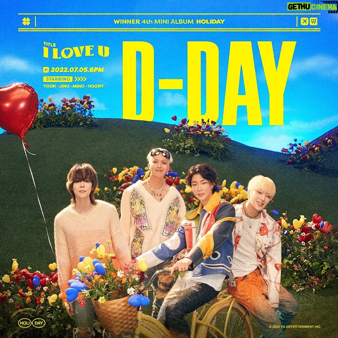 Kim Jin-woo Instagram - D-DAY🔥💙 #WINNER #위너 #4thMINIALBUM #HOLIDAY #TITLE #ILOVEU #D_DAY #RELEASE #20220705_6PM #YG