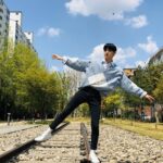 Kim Min-kyu Instagram – ☀️☁️
#tmi #요즘 #최애컬러 #하늘색