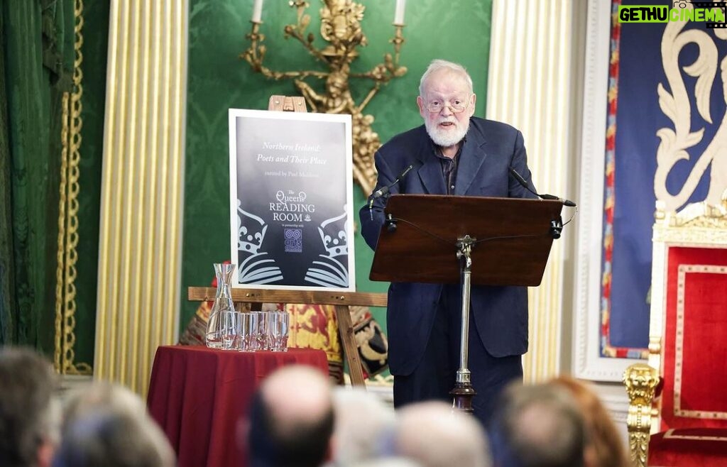 King Charles III of the United Kingdom Instagram - This World Poetry Day, The Queen’s Reading Room was thrilled to produce ‘Northern Ireland: Poets and Their Place’, a literary event in partnership with Arts Council of Northern Ireland, curated by Paul Muldoon. Her Majesty The Queen joined actors and authors at Hillsborough Castle to hear Northern Irish poetry, read by actors Frances Tomelty and Ian McElhinney and poets Paul Muldoon, Michael Longley, Sinéad Morrissey and Raquel McKee. The Queen’s Reading Room would like to extend our thanks to everybody who took part in today’s celebration of Northern Irish literature.