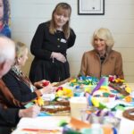 King Charles III of the United Kingdom Instagram - @royalvolservice's President, Her Majesty The Queen, joined their spring crafting workshop whilst on her visit to Shrewsbury 💐 During the session, Her Majesty met volunteers and staff from the charity's local Good Neighbours service and Longden Social Club and some of the people they support. By hosting regular meetups and in-person activities, volunteers from both services support over 80 local people. We are so proud to have services like this across Britain, so we can help reduce isolation and provide vital support for some of the most vulnerable people across communities ❤