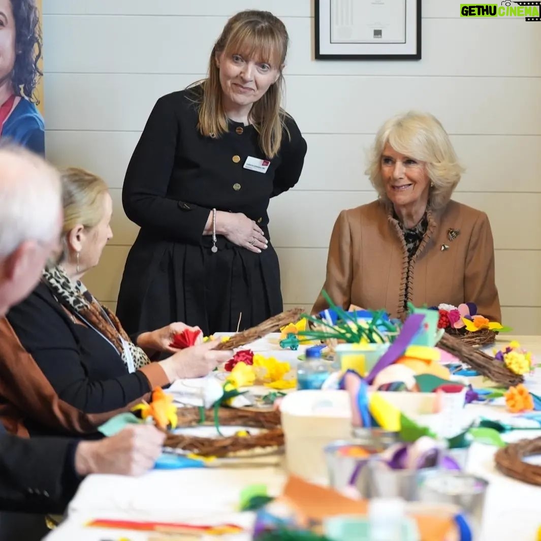 King Charles III of the United Kingdom Instagram - @royalvolservice's President, Her Majesty The Queen, joined their spring crafting workshop whilst on her visit to Shrewsbury π During the session, Her Majesty met volunteers and staff from the charity's local Good Neighbours service and Longden Social Club and some of the people they support. By hosting regular meetups and in-person activities, volunteers from both services support over 80 local people. We are so proud to have services like this across Britain, so we can help reduce isolation and provide vital support for some of the most vulnerable people across communities β€
