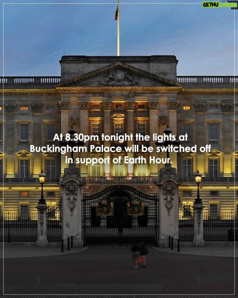 King Charles III of the United Kingdom Instagram - 🌍 At 8.30pm tonight the lights at Buckingham Palace and Windsor Castle will be switched off in support of #EarthHour. The initiative is being organised by @wwf to raise awareness of environmental issues. Join us for 60 minutes and give an hour for Earth. #BiggestHourforEarth