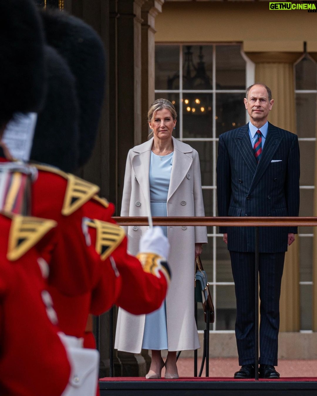 King Charles III of the United Kingdom Instagram - 120 years of the Entente Cordiale π¬π§π«π· French and British troops have participated in the Changing of the Guard ceremonies outside Buckingham Palace and the @Elysee, in celebration of the 120th anniversary of the signing of the Entente Cordiale. ποΈ In London, the ceremony was watched by The Duke and Duchess of Edinburgh and in Paris, President Macron observed the parade. Todayβs event marks the first time a country from outside the Commonwealth has taken part in the Changing of the Guard ceremony outside Buckingham Palace.