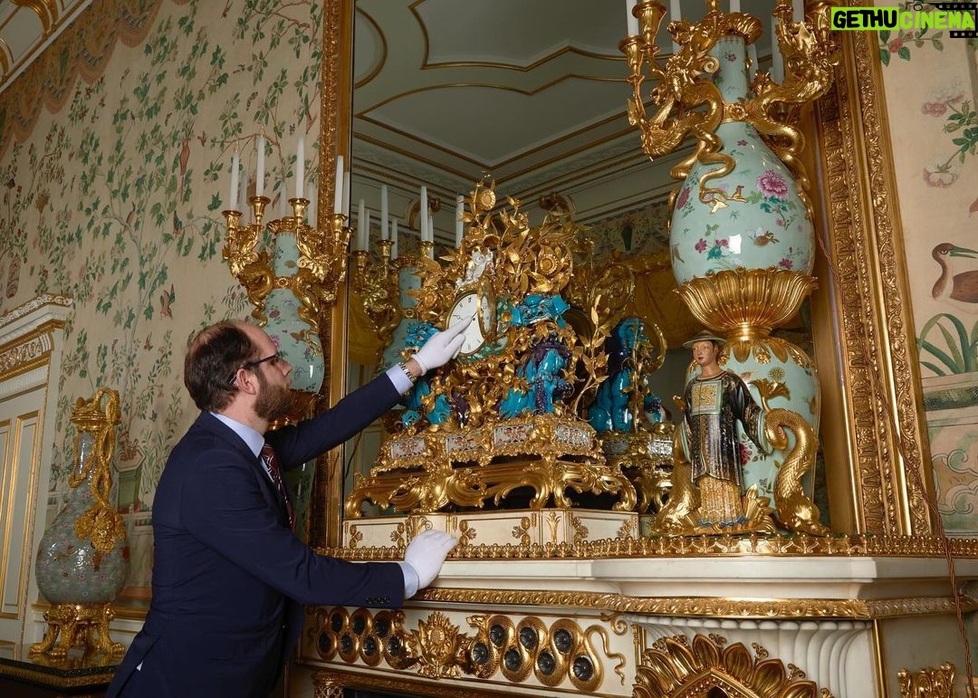 King Charles III of the United Kingdom Instagram - Royal Collection Trust horologists return clocks from the Royal Collection to the Yellow Drawing Room and Centre Room in the East Wing of Buckingham Palace. Works of art are being reinstalled in the East Wing following the conclusion of more than five years of essential improvement works, part of the Buckingham Palace Reservicing Programme to upgrade the historic building’s infrastructure, improve access and preserve it for future generations. This weekend, horological conservators will change clocks across the official residences of His Majesty The King as #BritishSummerTime begins.