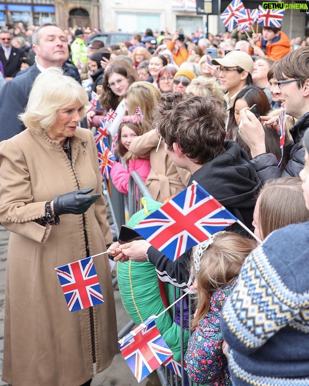 King Charles III of the United Kingdom Instagram - What a wonderfully warm welcome to Shrewsbury! π Her Majesty was visiting Shrewsbury Farmersβ Market, where she met members of the local community and market traders. πππ§ The market has been held in The Square for almost 20 years and has grown into one of the best markets in the area with around forty traders regularly setting up stall on the first Friday of the month. Thank you to everyone who came out to say hello! Shrewsbury Farmers Market